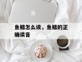 鱼鳍怎么读，鱼鳍的正确读音