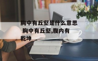 胸中有丘壑是什么意思 胸中有丘壑,腹内有乾坤