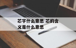 芯字什么意思 芯的含义是什么意思