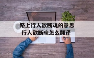路上行人欲断魂的意思 行人欲断魂怎么翻译