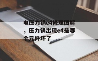 电压力锅e4修理图解，压力锅出现e4是哪个元件坏了