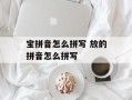 宝拼音怎么拼写 放的拼音怎么拼写