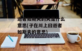 逝者如斯夫的夫是什么意思(子在川上曰逝者如斯夫的意思)