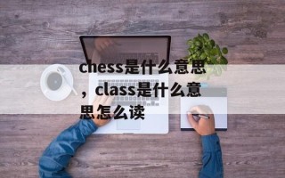 chess是什么意思，class是什么意思怎么读