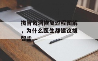 拔智齿洞恢复过程图解，为什么医生都建议拔智齿