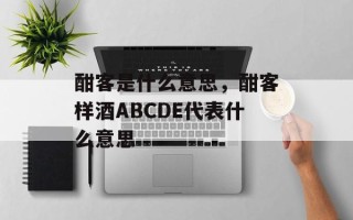 酣客是什么意思，酣客样酒ABCDE代表什么意思