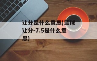 让分是什么意思(篮球让分-7.5是什么意思)