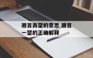翘首而望的意思 翘首一望的正确解释