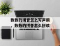 数数的拼音怎么写声调，数数的拼音怎么拼读