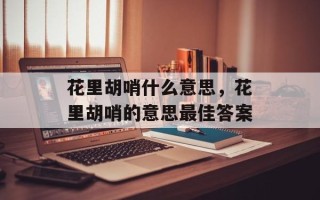 花里胡哨什么意思，花里胡哨的意思最佳答案