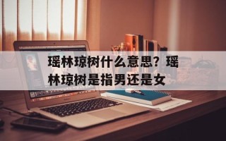 瑶林琼树什么意思？瑶林琼树是指男还是女