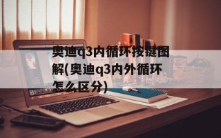 奥迪q3内循环按键图解(奥迪q3内外循环怎么区分)