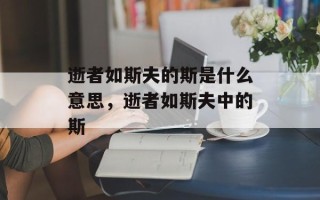 逝者如斯夫的斯是什么意思，逝者如斯夫中的斯