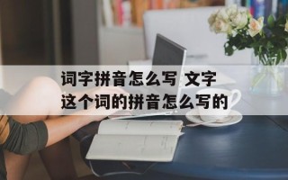 词字拼音怎么写 文字这个词的拼音怎么写的