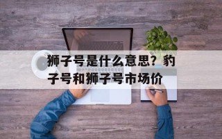 狮子号是什么意思？豹子号和狮子号市场价