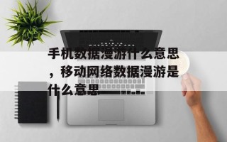 手机数据漫游什么意思，移动网络数据漫游是什么意思