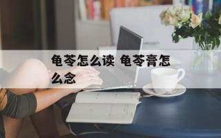 龟苓怎么读 龟苓膏怎么念