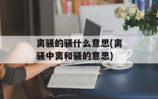 离骚的骚什么意思(离骚中离和骚的意思)