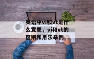 英语中vi和vt是什么意思，vi和vt的区别和用法举例