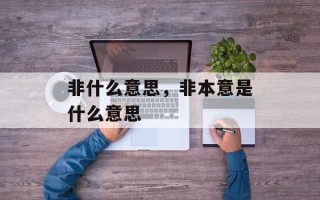 非什么意思，非本意是什么意思