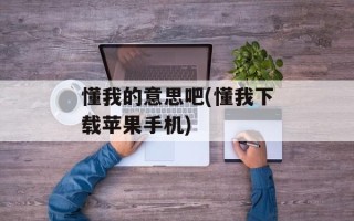 懂我的意思吧(懂我下载苹果手机)