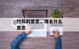 竹筠的意思，埋名什么意思