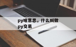 py啥意思，什么叫做py交易