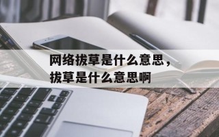 网络拔草是什么意思，拔草是什么意思啊