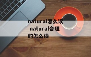 natural怎么读 natural合理的怎么读