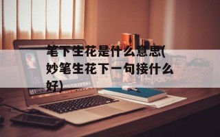 笔下生花是什么意思(妙笔生花下一句接什么好)