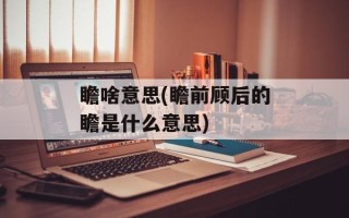 瞻啥意思(瞻前顾后的瞻是什么意思)