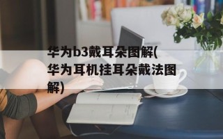 华为b3戴耳朵图解(华为耳机挂耳朵戴法图解)