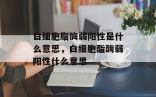 白细胞脂酶弱阳性是什么意思，白细胞酯酶弱阳性什么意思