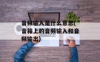 音频输入是什么意思(音箱上的音频输入和音频输出)