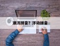 潮汛拼音？浮动拼音