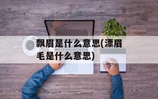 飘眉是什么意思(漂眉毛是什么意思)