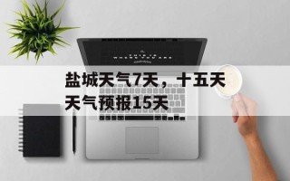 盐城天气7天，十五天天气预报15天