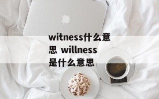 witness什么意思 willness是什么意思