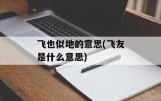 飞也似地的意思(飞友是什么意思)