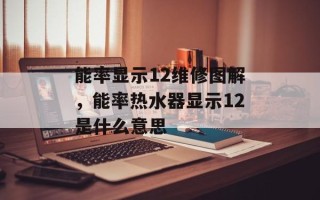 能率显示12维修图解，能率热水器显示12是什么意思