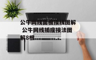 公牛网线面板接线图解 公牛网线插座接法图解8根