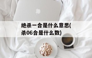 绝杀一合是什么意思(杀06合是什么数)