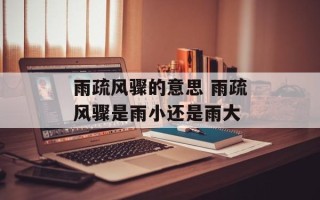 雨疏风骤的意思 雨疏风骤是雨小还是雨大