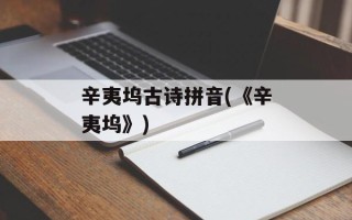 辛夷坞古诗拼音(《辛夷坞》)