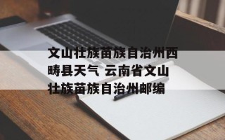 文山壮族苗族自治州西畴县天气 云南省文山壮族苗族自治州邮编