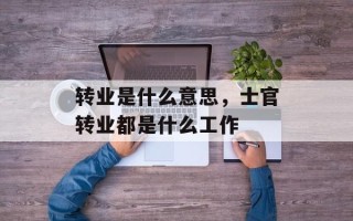 转业是什么意思，士官转业都是什么工作