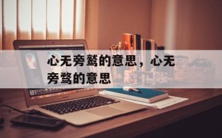 心无旁鹫的意思，心无旁骛的意思