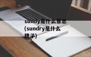 sundy是什么意思(sundry是什么牌子)