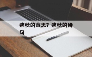 婉秋的意思？婉秋的诗句