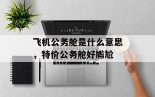飞机公务舱是什么意思，特价公务舱好尴尬